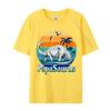 Papasaurus Dad Daddy Papa TShirts Vintage Beach Sunset Cartoon Printed T Shirts Street T Shirts 2024 New