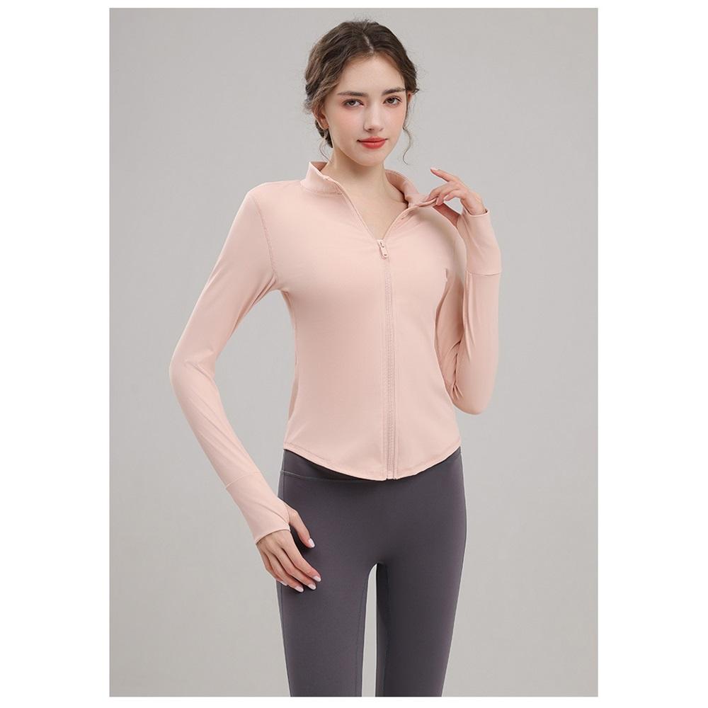 New Fully Zippered Gym Yoga Suit Top For Slimming And Slimming, Quick Drying Running And Cycling Sports Jacket For Women
