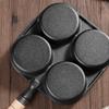Telssida Cast Iron Four-Hole Egg Pan, Burger Mold, Breakfast Pan, Non-Coated Egg Waffle Pan, Mini Flat Non-Stick Pan
