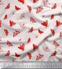 Soimoi Black Japan Crepe Satin Fabric Dot & Butterfly Print Fabric by Metre 42 Inch