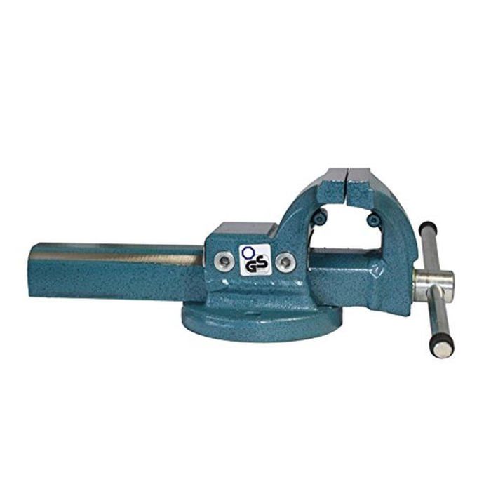 Étau de banc - 100 mm - Acier allié - 5.2 kg - 12x31x10 cm - Bleu - Moderne - Robuste - Installation facile