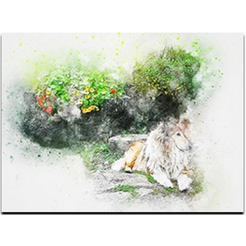 

Полный круг алмазная живопись вышивка крестом ремесло 5D ручная алмазная вышивка пейзаж животные мозаичный узор домашний декор стены 20x15CM