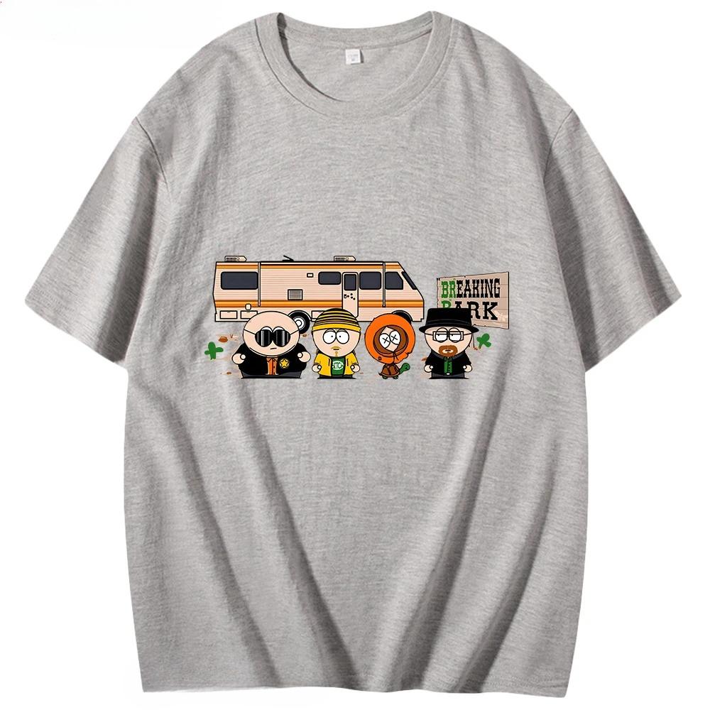 Breaking Bad Shirt Park Print T-Shirt Herrenmode Kleidung Chicken Brothers Sommer T-Shirts Y2k Oberteil Streetwear Damen