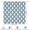 Teal Geometric Shower Curtain Modern Abstract Waterproof Bathroom Decor Set Vintage Style Washable Fabric Backdrop