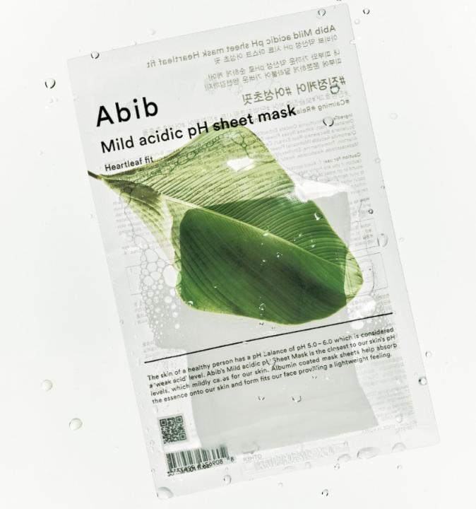 Mild Acidic pH Sheet Mask with Heartleaf for Daily Soothing Care