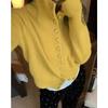 Gentle Soft Sticky High Neck Knitted Cardigan Female Fall Loose Single-breasted Short Section Lapel Sweater Coat