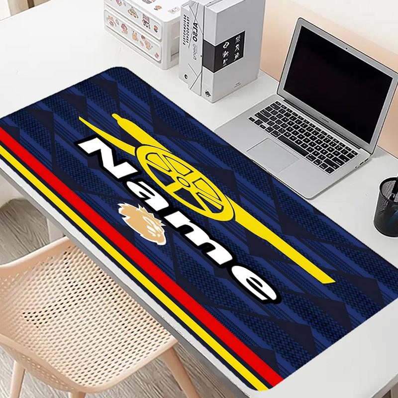 Custom Name Personalized football team Pattern Mousepad, Laptop PC Desk Mat, Decorative Desk Mat for Home Keyboard Pad Gift