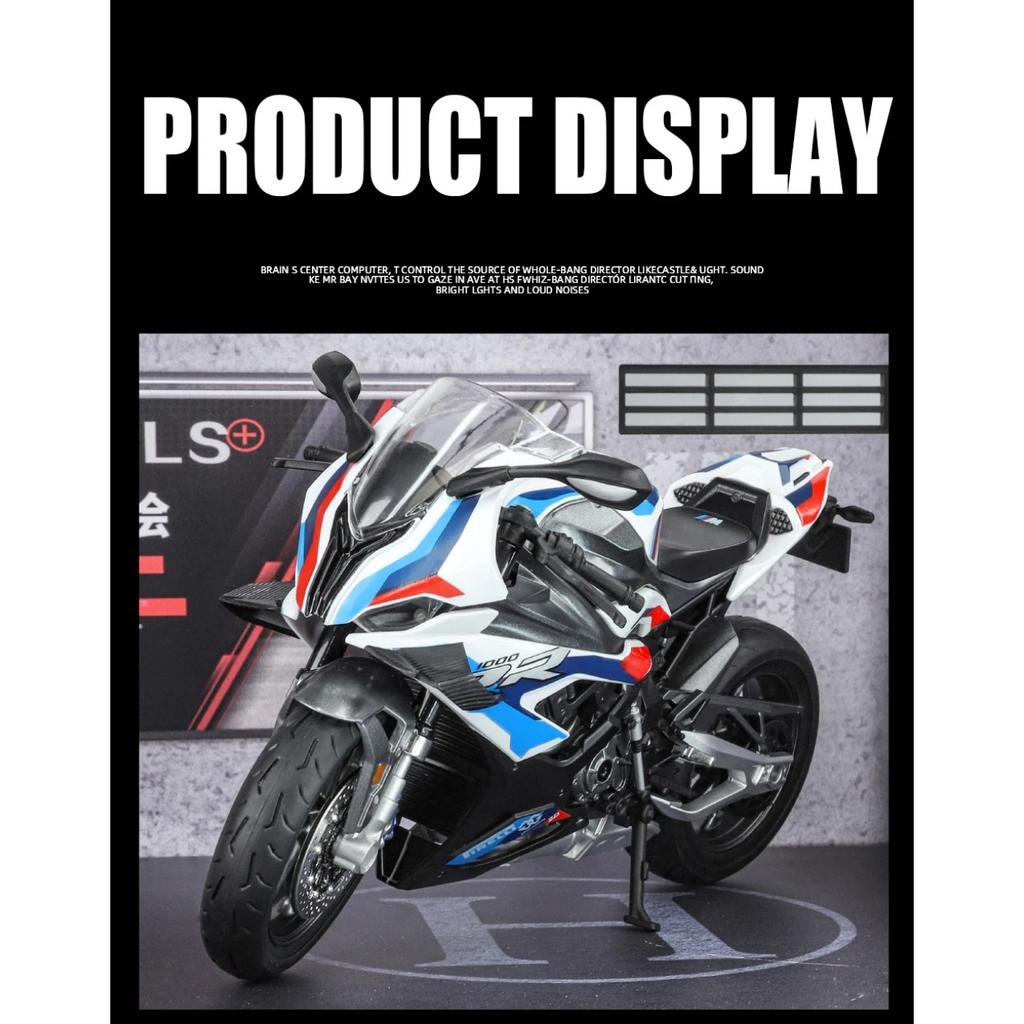 1/9 Scale BMW M1000RR S1000RR Racing Alloy Metal Diecast Motorcycle Model Simulation Hobby Collectibles Holiday Gifts for Boy Children
