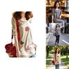 T-shirt da donna a maniche lunghe con scollo rotondo e fantasia floreale, abbigliamento casual per la primavera e l'autunno