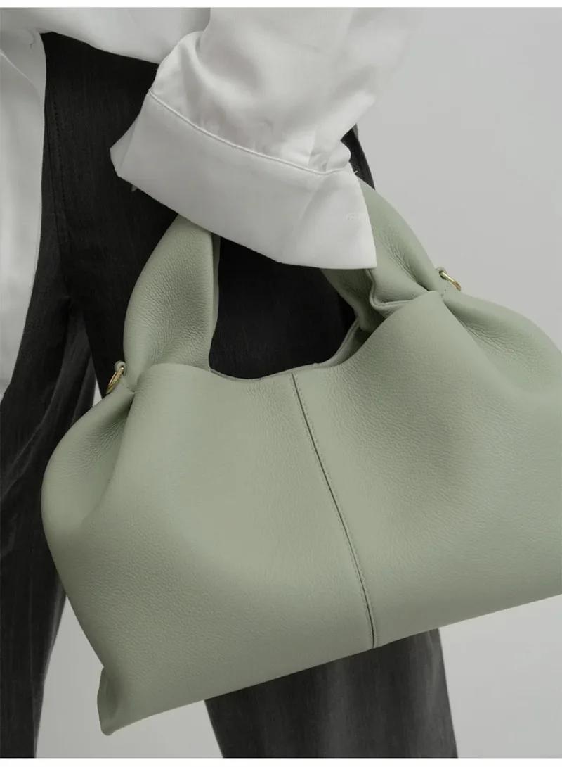 

Fashion Designer Handbags Ruched Women s Bags Soft PU Leather Shoulder Crossbody Bags for Women Female Dumpling Clutch 23.5x13.5x14cm