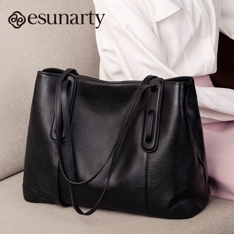 ESUNARTY 2026 Women s Genuine Leather Tote Handbag