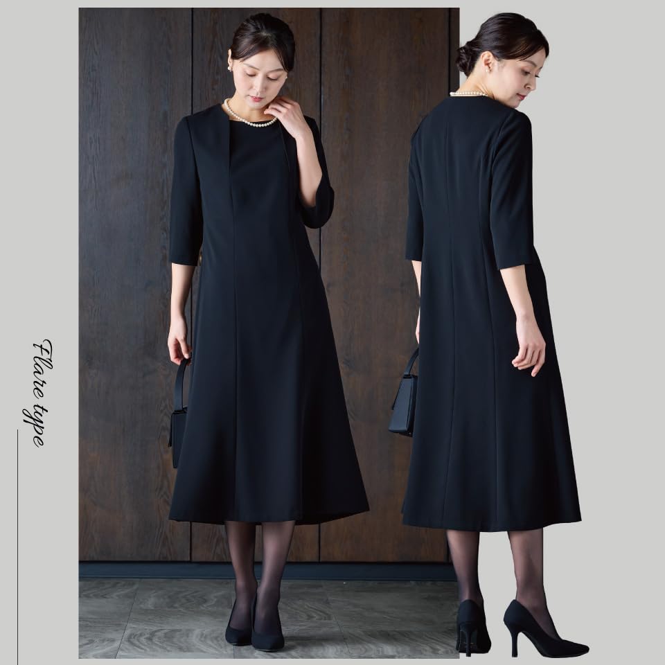 Suit dress black [Maison Comfy] set, formal, women's [flare type] (01)
