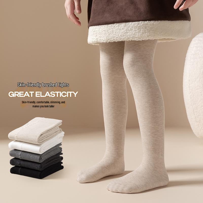 Girls' Winter Dance Leggings: Cozy Fleece-Lined Pantyhose