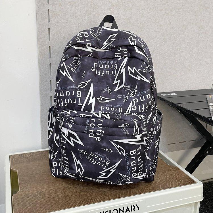 Schoolbag Korean version of the new large-capacity trend graffiti original style schoolbag, junior high school student, high school student, college