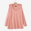 ZANZEA Women Casual V-Neck Long Sleeve Autumnn Pullover Thin Hoodies