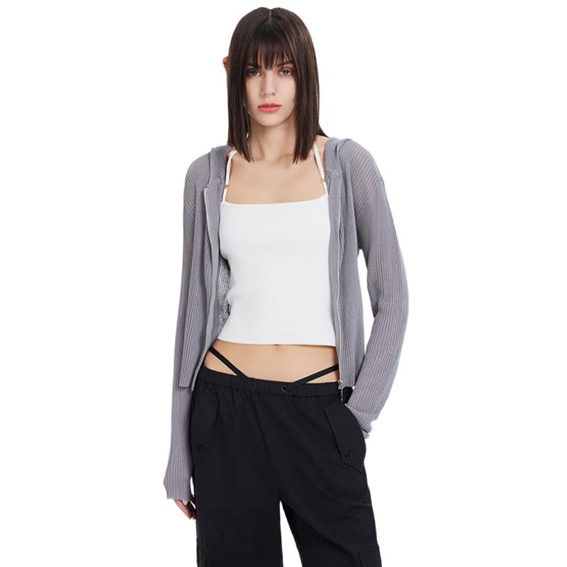 

Jinyujie Women s Lightweight Hooded Knit Cardigan L