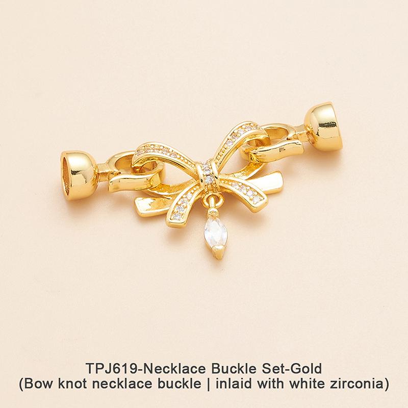 

Brass Bowknot Clasps Fastener Connecting Closure Lock Connectors For Diy Jewelry Making Accessories