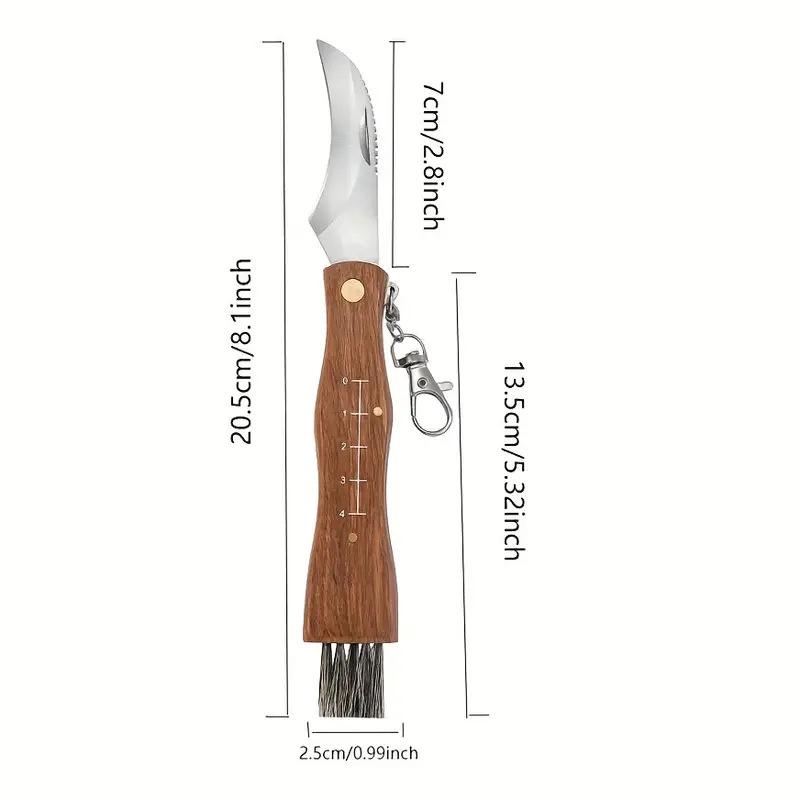 Mini Mushroom Knife Stainless Steel Wooden Handle Sharp Picking Knife Hard Stainless Steel Multifunctional knife to mushrooms
