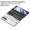 Magnetic Hinge Wrist Strap Case for Samsung Galaxy Z Fold 7 6 5 with Pen Holder Glass Protective Cover for Galaxy Z Fold7 Case