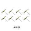 10 Pieces Fishing Connector 3 Way Stainless Steel Rotating Swivel Hook Protector Portable Fish Tackle Rolling Barrels