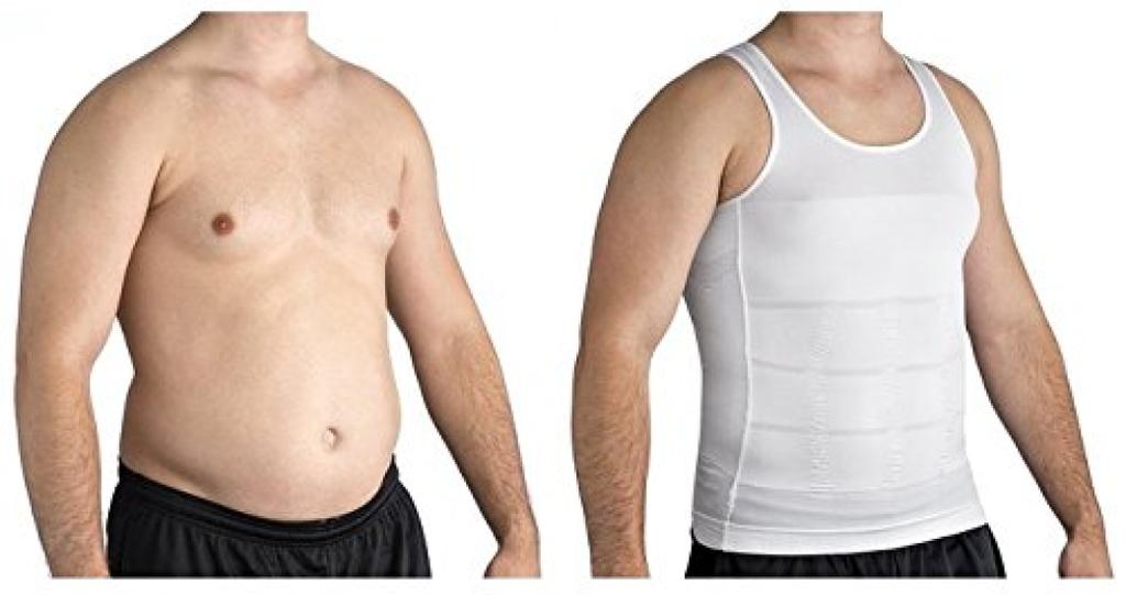 Inner Posture and Toning Tank Top Men's Shapewear, Shirt, Corrector, Slouching, (Size 6, Black, XL)