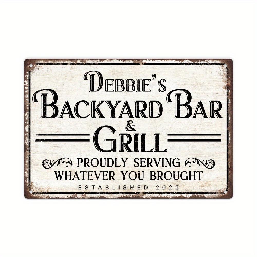 Vintage Beer  BBQ Metal Iron Sign  Retro Wall Decor for Home Kitchen Bar Club and Man Cave