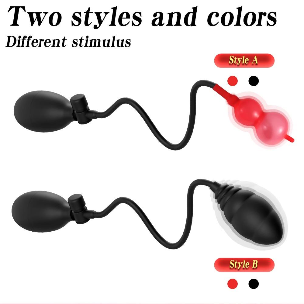 New Inflatable Butt Plug Expansion Vagina Anal Dilator Stimulator Prostate Massager Huge Bead Dildo Anal Plug Adult Womens Tool