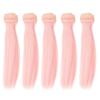 PATIKIL 5dílná sada 15cm panenekových paruk, paruky z vysokoteplotního hedvábí, sada pro výrobu panenkových vlasů, DIY ručně vyráběné doplňky, růžová