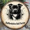 Vintage Staffordshire Bull Terrier Metal Sign Retro SBTC Dog Wall Decor Bar Cafe Garage Home