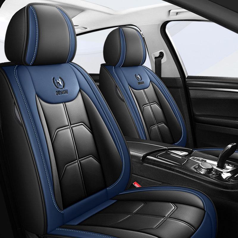 Neuer wasserdichter, langlebiger, atmungsaktiver Universalschutz für Vordersitzkissen, PU-Leder, vollständiger Vordersitzbezug (Nur Sitzbezug)