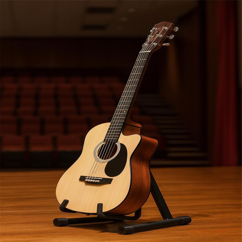 Portable Folding Guitar Stand for Electric and Acoustic Guitars (Dismountable A-Stand)