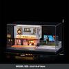 Simulation 1/64 Japanese Ramen Store Scene Car Model Parking Lot Micro-architecture Desktop Display Box Home Decor Collection