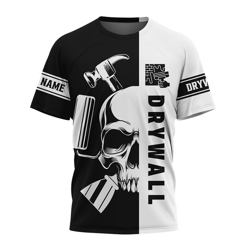 

Футболки мужские с рисунком гипсокартона, мужская одежда, летние топы с 3D-принтом, с коротким рукавом, модные повседневные футболки большого размера унисекс 5XL