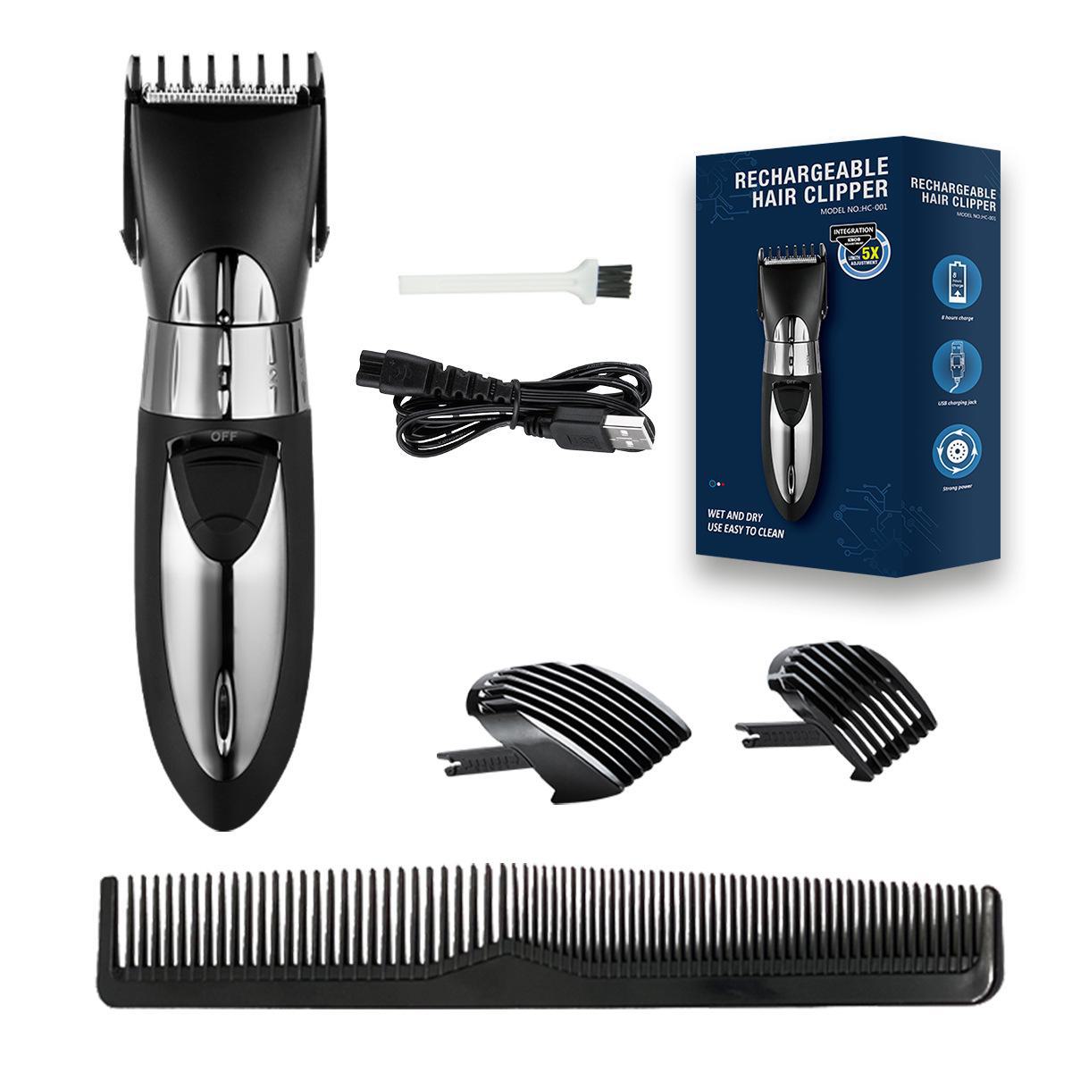 

Водонепроницаемые электрические машинки для стрижки волос для детей и взрослых — портативные и универсальные. чёрный