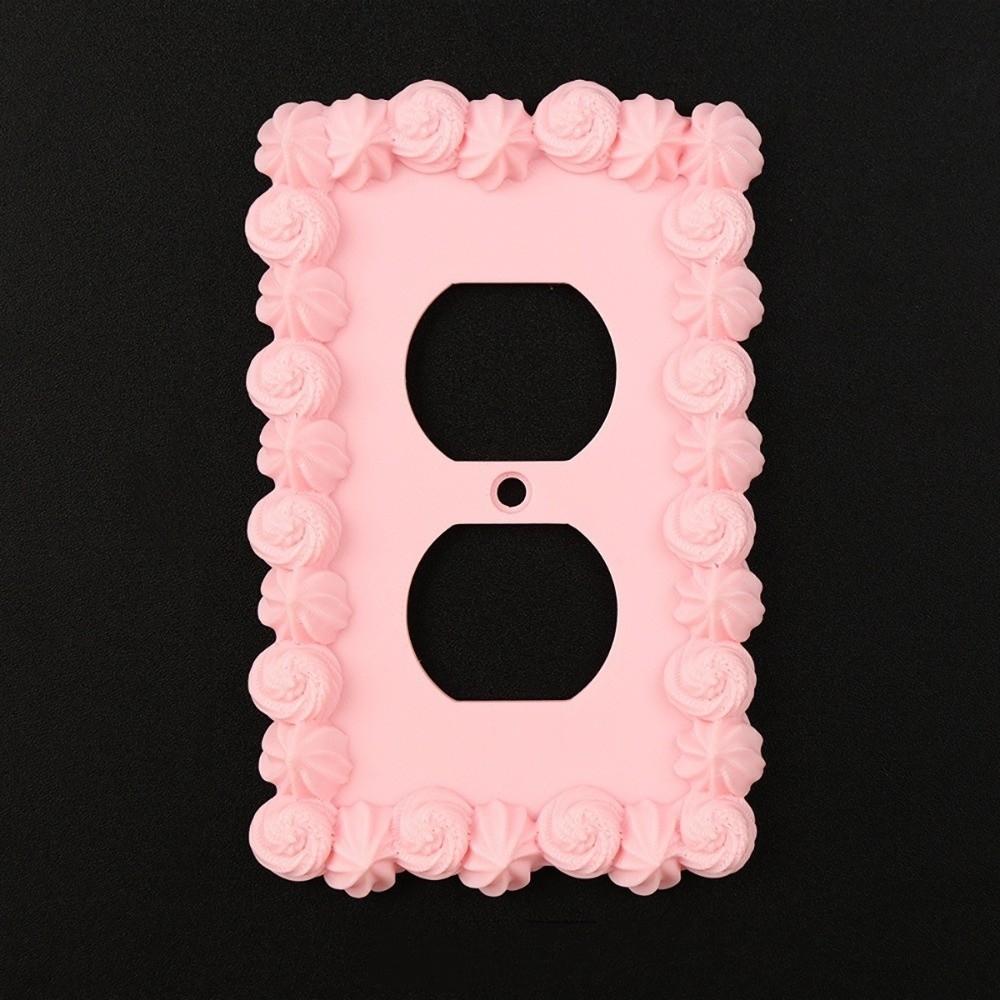 Cream Style Light Switch Cover Piping Texture Wall Plate Cover Decorative Wall Plate  Bedroom Decor