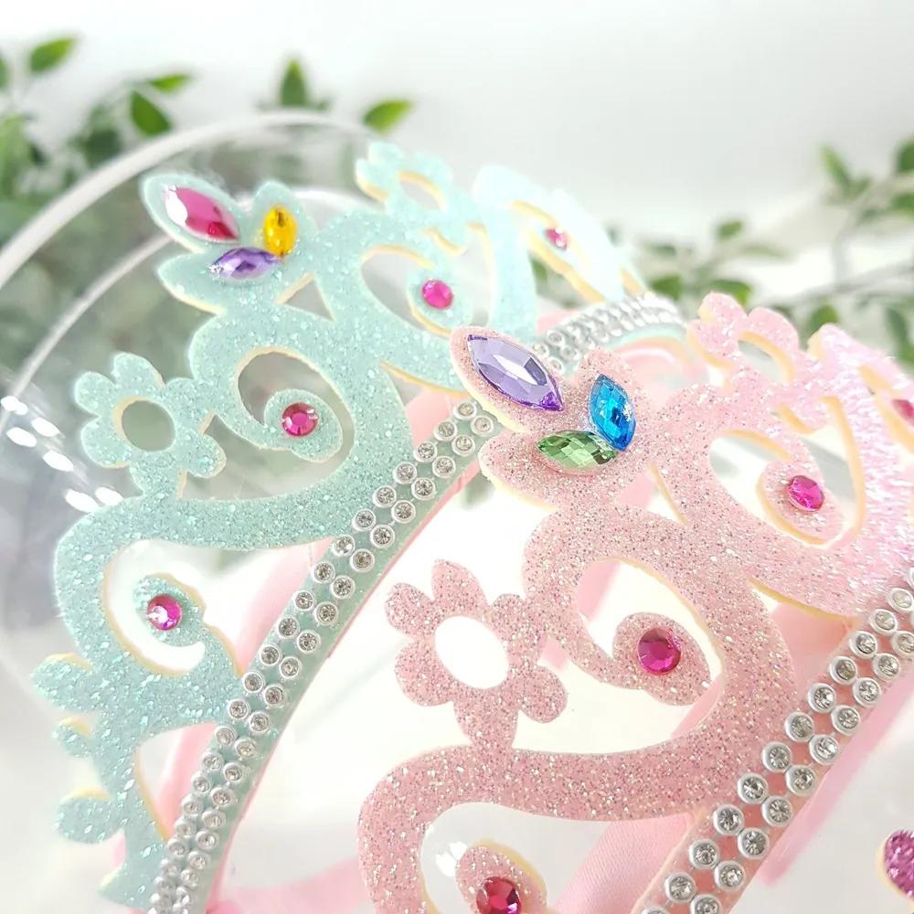 Bead Tiara Elsa Crown Frozen Hairband 3 Colors
