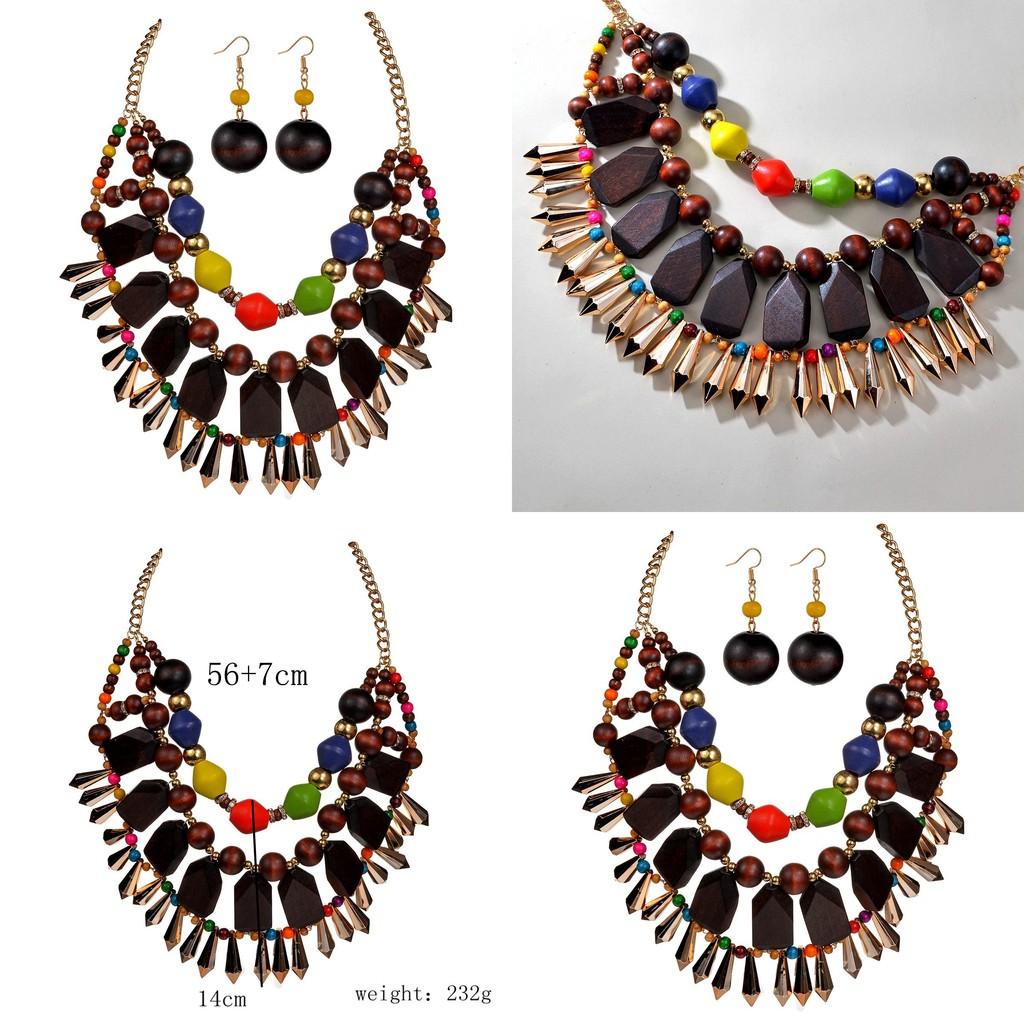 Vintage Water Drop Pendant Jewelry Set With Alloy Charms For Summer Fashion Enthusiasts