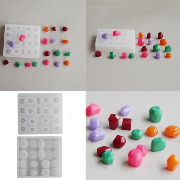 Silicone Crafting Mold Geometric Shape Handmade Beads Supplies Silicone Texture Suitable for Craft and Studio Projects