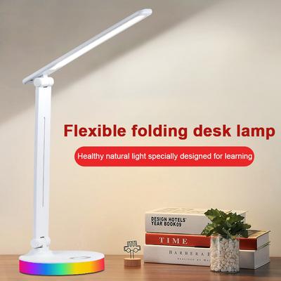 Lampa Biurkowa LED z Wtyczką USB Lampa Stołowa 3 Poziomy Ściemniania Dotykowe Oświetlenie Biurka Ochrona Oczu Składana Do Sypialni Światło Biurkowe