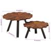 VidaXL Tables basses 2 pcs bois massif récupéré et fer 356250