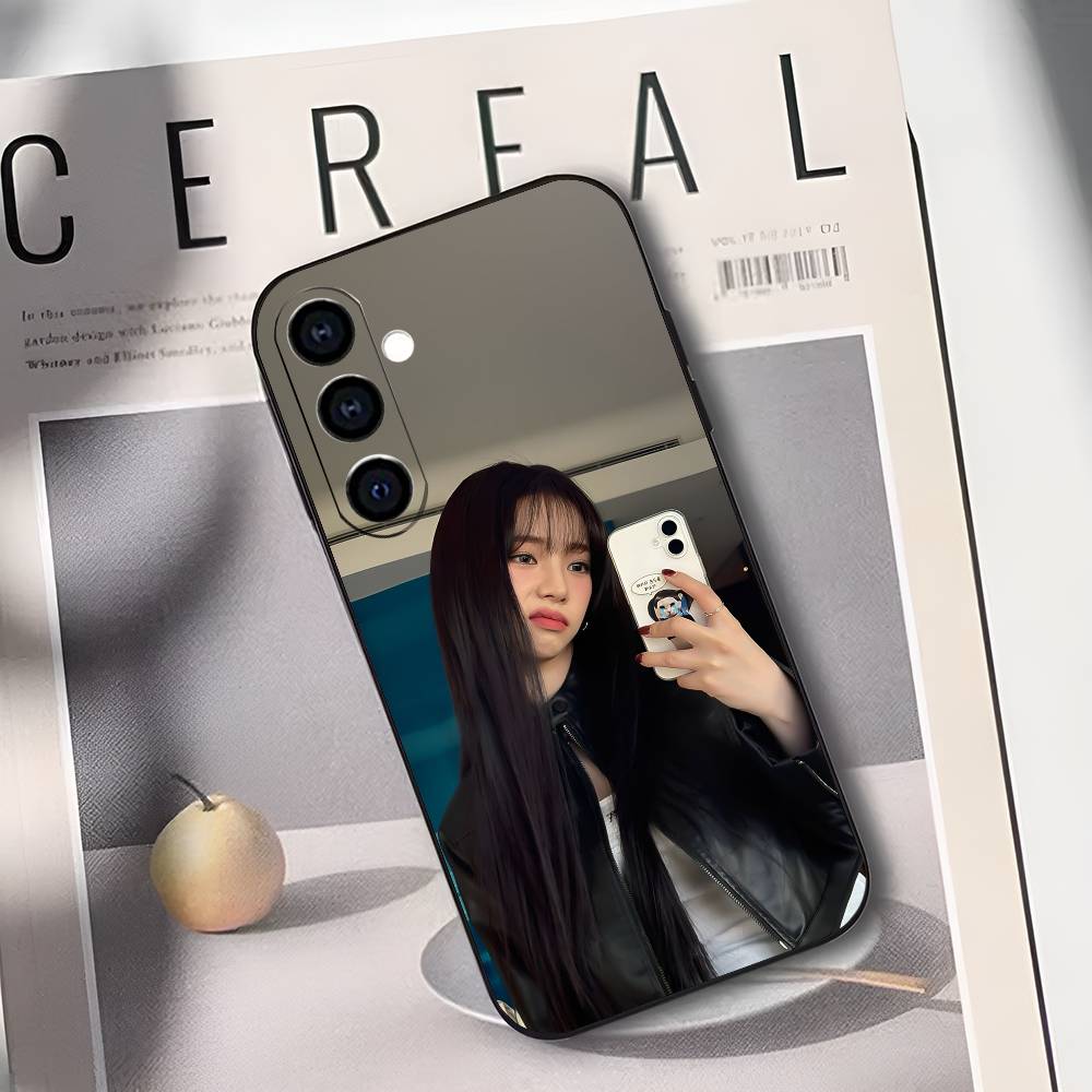K-Karina A-AespaS Phone Case For Samsung Galaxy A73,A72,A71,A70,A53,A52,A51,Soft Silicone Black Cover