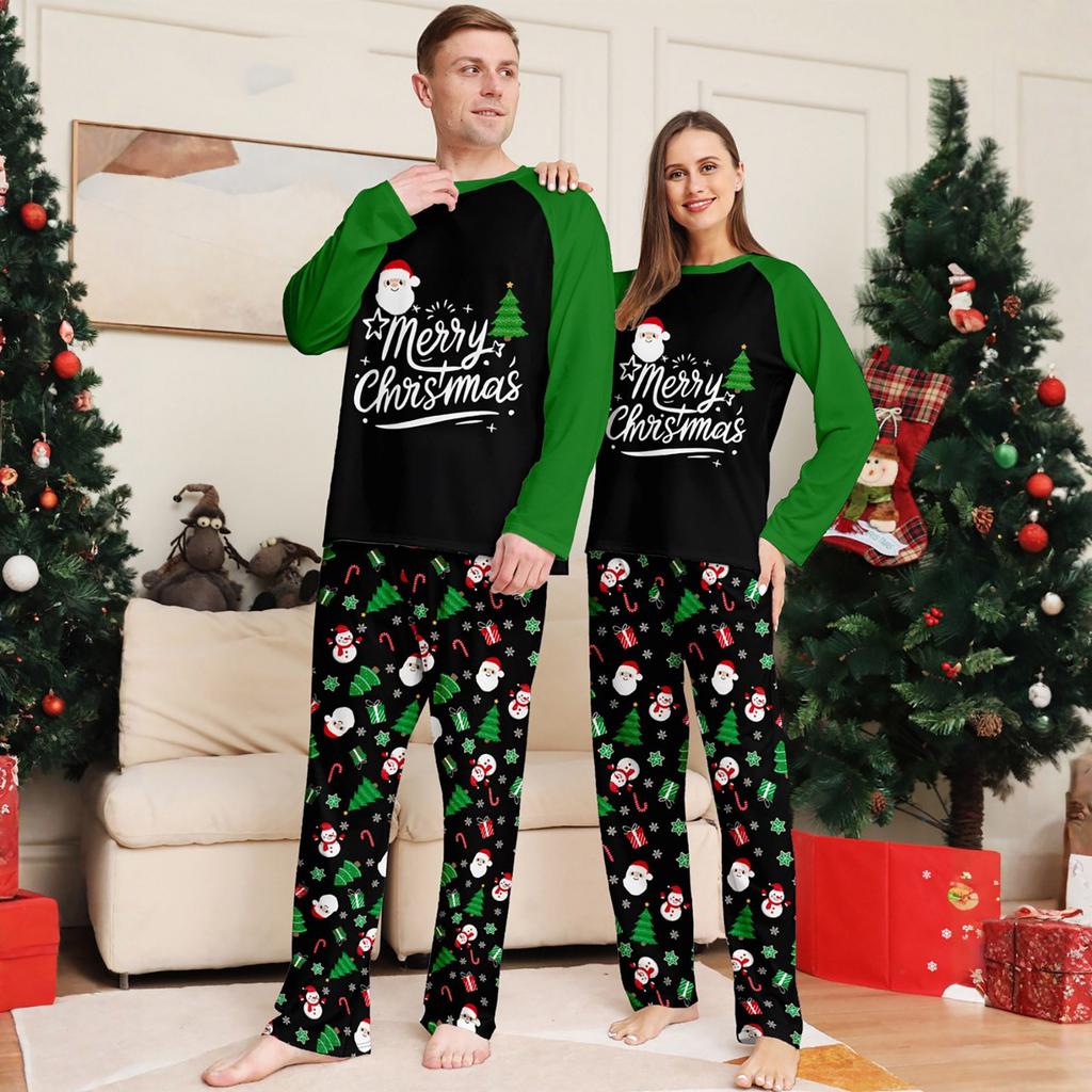 Prints Family Matching Long Sleeve Tops+Pants Set Family Matching Sets