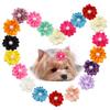 10Pcs Pet Hair Ties Flower Decor Casual Dress Up Fashion Cat Dog Hairband Hair Accessories Pet Supplies
