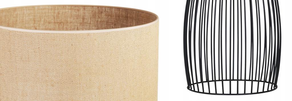 BEDROOM TABLE LAMP JUTE TUBE LAMPSHADE