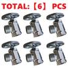 6 Stück Polierte Zinklegierung 1/2" Eck-Absperrventile - Modern, Langlebig, Benutzerfreundlich für Außenwasserhähne & Rasenpflege