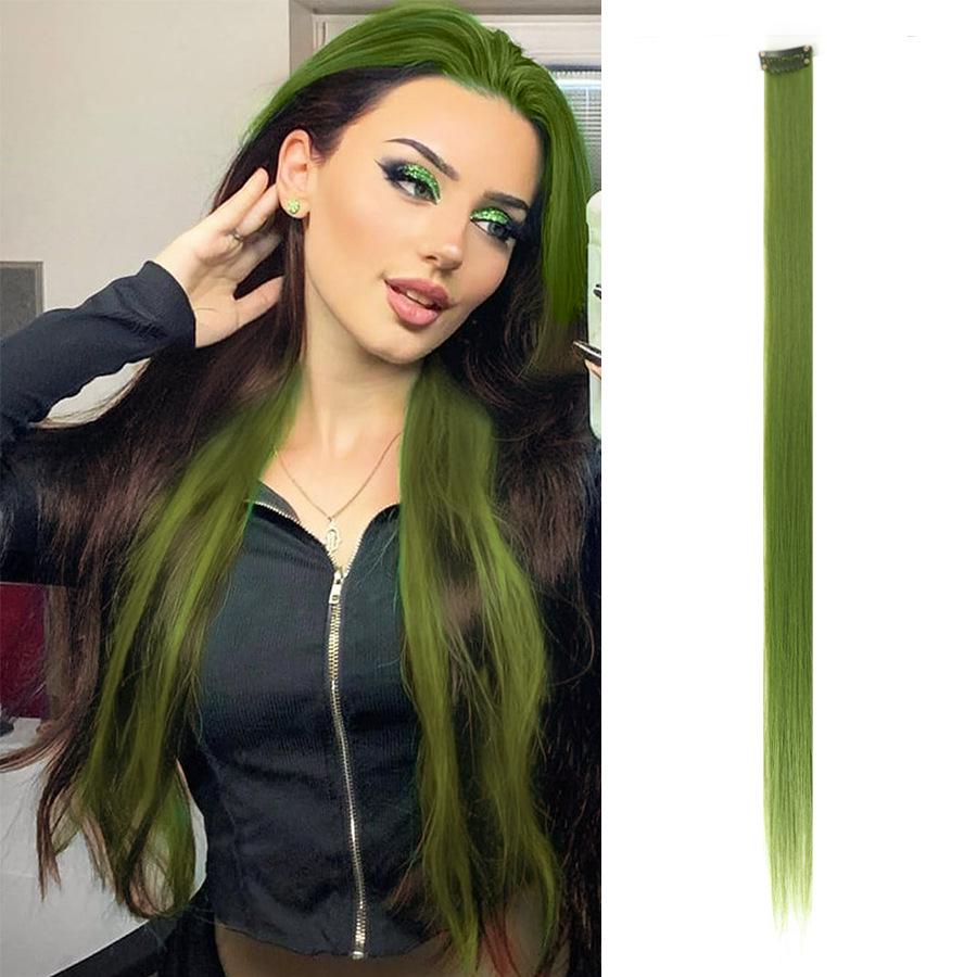 Colorful Invisible Clip-In Hair Extension: High-Temperature Silk for Highlighted Straight Hair