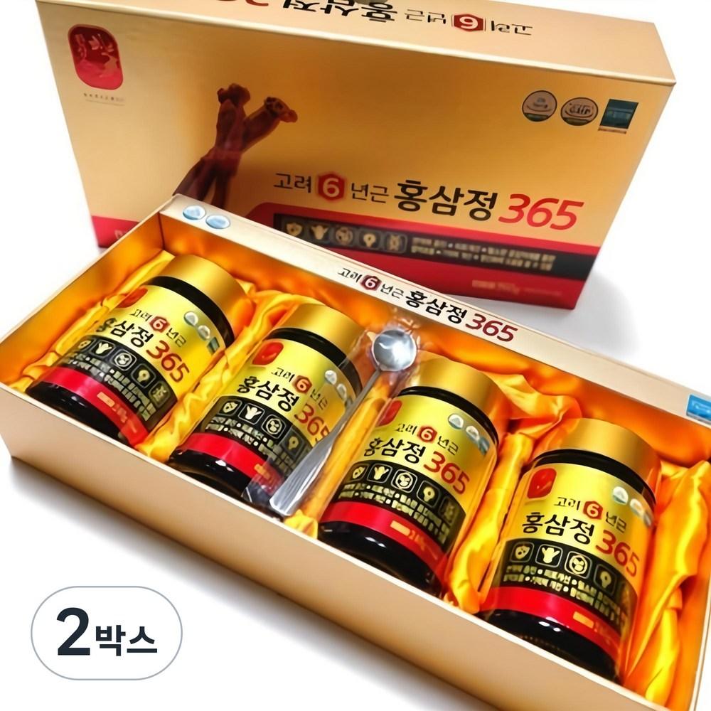 Goryeo 6-Year-Old Red Ginseng Extract 365 1 Box (Set of 4 Bottles, 100% Domestic 6-Year-Old Red Ginseng, 960g, 2 Boxes