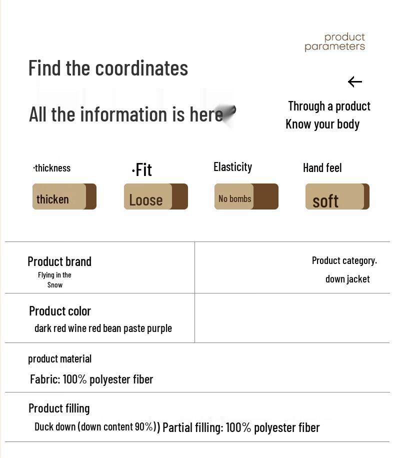 Xuezongfei Mid-aged Women's Loose Chinese Style Autumn/Winter Down Coat