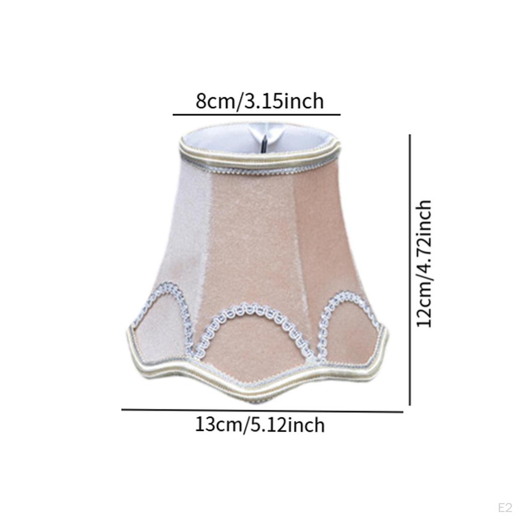 Fabric Lampshade Replacement Clip On Elegant Decorative for Candle Bulbs Lighting Easily Install