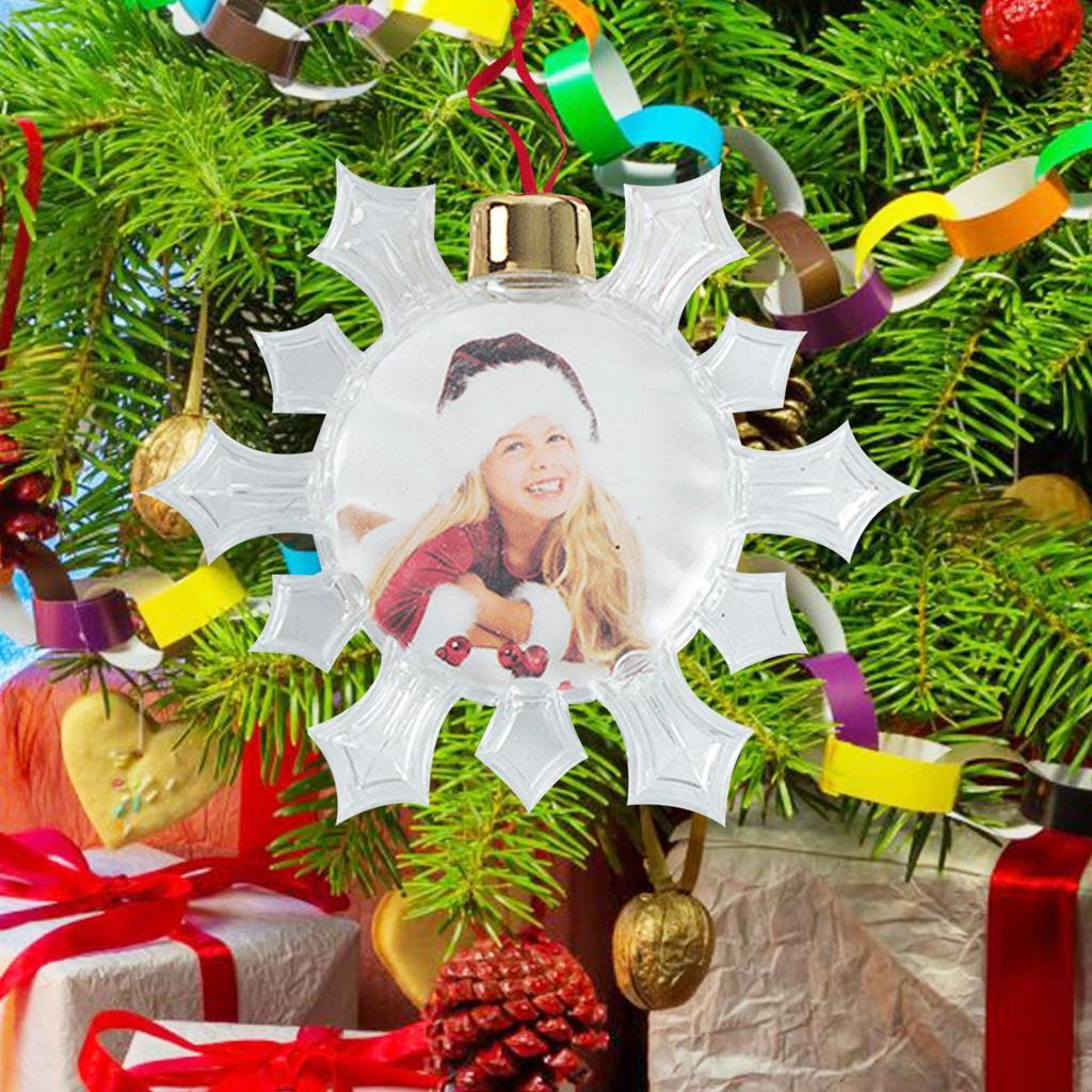with Hanging String Home Decor Crafts Creative Shape Transparent Ball Photo Frame Christmas Tree Ornaments New Year Gifts